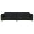 Sofa din material textil cu pernă Negru 208 cm țesătură GartenMobel Dekor