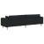 Sofa din material textil cu pernă Negru 208 cm țesătură GartenMobel Dekor