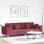 Sofa din material textil cu pernă Roșu Vin 208 cm țesătură GartenMobel Dekor