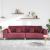 Sofa din material textil cu pernă Roșu Vin 208 cm țesătură GartenMobel Dekor