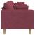 Sofa din material textil cu pernă Roșu Vin 208 cm țesătură GartenMobel Dekor