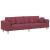 Sofa din material textil cu pernă Roșu Vin 208 cm țesătură GartenMobel Dekor