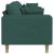 Sofa din material textil cu pernă Verde închis 208 cm țesătură GartenMobel Dekor