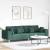 Sofa din material textil cu pernă Verde închis 208 cm țesătură GartenMobel Dekor
