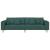 Sofa din material textil cu pernă Verde închis 208 cm țesătură GartenMobel Dekor