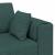 Sofa din material textil cu pernă Verde închis 208 cm țesătură GartenMobel Dekor