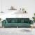 Sofa din material textil cu pernă Verde închis 208 cm țesătură GartenMobel Dekor