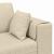 Sofa din material textil cu pernă Crem 208 cm țesătură GartenMobel Dekor