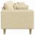 Sofa din material textil cu pernă Crem 208 cm țesătură GartenMobel Dekor
