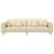 Sofa din material textil cu pernă Crem 208 cm țesătură GartenMobel Dekor