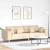 Sofa din material textil cu pernă Crem 208 cm țesătură GartenMobel Dekor
