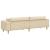 Sofa din material textil cu pernă Crem 208 cm țesătură GartenMobel Dekor