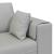 Sofa din material textil cu pernă Gri nori 208 cm țesătură GartenMobel Dekor