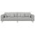 Sofa din material textil cu pernă Gri nori 208 cm țesătură GartenMobel Dekor