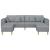 Sofa din material textil cu pernă 3 pcs Gri deschis 208 cm țesătură GartenMobel Dekor