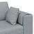Sofa din material textil cu pernă 3 pcs Gri deschis 208 cm țesătură GartenMobel Dekor