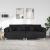 Sofa din material textil cu pernă 3 pcs Negru 208 cm țesătură GartenMobel Dekor