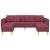 Sofa din material textil cu pernă 3 pcs Roșu Vin 208 cm țesătură GartenMobel Dekor