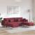 Sofa din material textil cu pernă 3 pcs Roșu Vin 208 cm țesătură GartenMobel Dekor