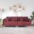 Sofa din material textil cu pernă 3 pcs Roșu Vin 208 cm țesătură GartenMobel Dekor