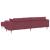Sofa din material textil cu pernă 3 pcs Roșu Vin 208 cm țesătură GartenMobel Dekor