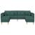 Sofa din material textil cu pernă 3 pcs Verde închis 208 cm țesătură GartenMobel Dekor