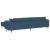 Sofa din material textil cu pernă 3 pcs albastru 208 cm țesătură GartenMobel Dekor