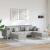 Sofa din material textil cu pernă 3 pcs Gri nori 208 cm țesătură GartenMobel Dekor