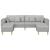 Sofa din material textil cu pernă 3 pcs Gri nori 208 cm țesătură GartenMobel Dekor