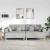 Sofa din material textil cu pernă 3 pcs Gri nori 208 cm țesătură GartenMobel Dekor