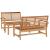 Set de canapele pentru grădină 3 pcs natural Lemn masiv de tec GartenMobel Dekor