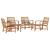 Set de canapele pentru grădină 5 pcs natural Lemn masiv de tec GartenMobel Dekor