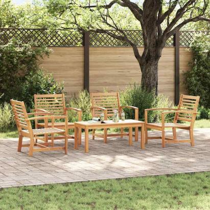 Set de canapele pentru grădină 5 pcs natural Lemn masiv de tec GartenMobel Dekor