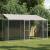 Cușcă pentru câine Argintiu 400 x 200 x 256 cm Oțel Galvanizat GartenMobel Dekor