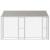 Cușcă pentru câine Argintiu 400 x 200 x 256 cm Oțel Galvanizat GartenMobel Dekor