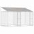 Cușcă pentru câine Argintiu 400 x 200 x 256 cm Oțel Galvanizat GartenMobel Dekor