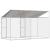 Cușcă pentru câine Argintiu 400 x 200 x 256 cm Oțel Galvanizat GartenMobel Dekor