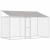 Cușcă pentru câine Argintiu 400 x 200 x 256 cm Oțel Galvanizat GartenMobel Dekor