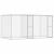 Cușcă pentru câine Argintiu 400 x 200 x 200 cm Oțel Galvanizat GartenMobel Dekor