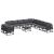 Set de canapele pentru grădină cu pernă 12 pcs Negru Aluminiu GartenMobel Dekor