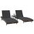 Șezlonguri 3 pcs Maro 40 x 40 x 40.5 cm poliratan GartenMobel Dekor