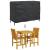 Husă pentru mobilier de exterior Negru 130 x 80 x 70 cm 210D GartenMobel Dekor