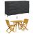 Husă pentru mobilier de exterior Negru 180 x 70 x 90 cm 420D GartenMobel Dekor