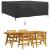 Husă pentru mobilier de exterior Negru 200 x 200 x 90 cm 600D GartenMobel Dekor