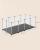 SONGMICS Tarc animale mici modular cu placi de baza si covoras impermeabil, 145x73x57 cm, transparent Household NewTrend