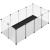 SONGMICS Tarc animale mici modular cu placi de baza si covoras impermeabil, 143x73x46 cm, transparent Household NewTrend