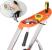 SONGMICS Scara aluminiu pliabila cu 4 trepte, latime trepte 12 cm, cu maner, sarcina 150 kg, 44x156 cm Household NewTrend