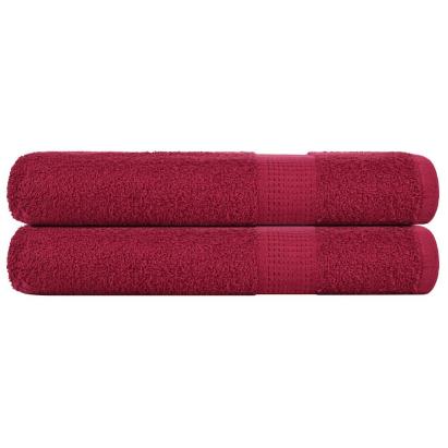 Prosoape 2 buc Bordeaux 100x200 cm 360 g/m² 100% bumbac GartenMobel Dekor
