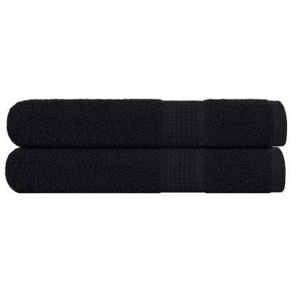 Prosoape pentru saună 2 buc Negru 80x200cm 360 g/m² 100% bumbac GartenMobel Dekor