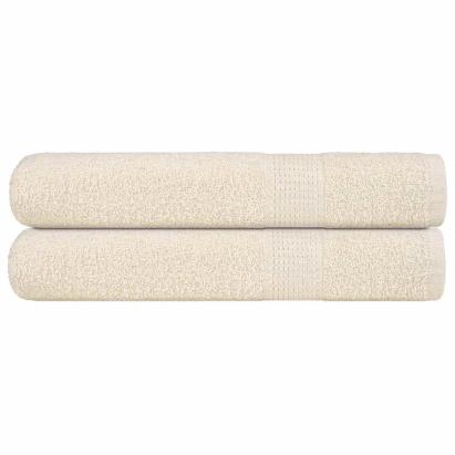 Prosoape 2 buc crem 100x200 cm 360 g/m² 100% bumbac GartenMobel Dekor